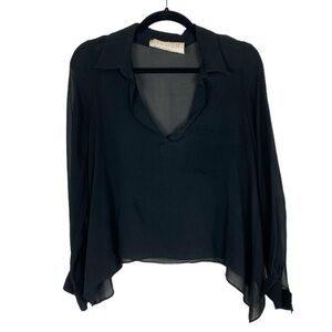 Rory Beca black silk top